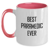 Funny Rescue Worker Gifts from Men to Rescue Worker Birthday Unique Mugs - Best Rescue Worker Ever Quote, Two Tone Coffee Mug for Rescue Worker - Main